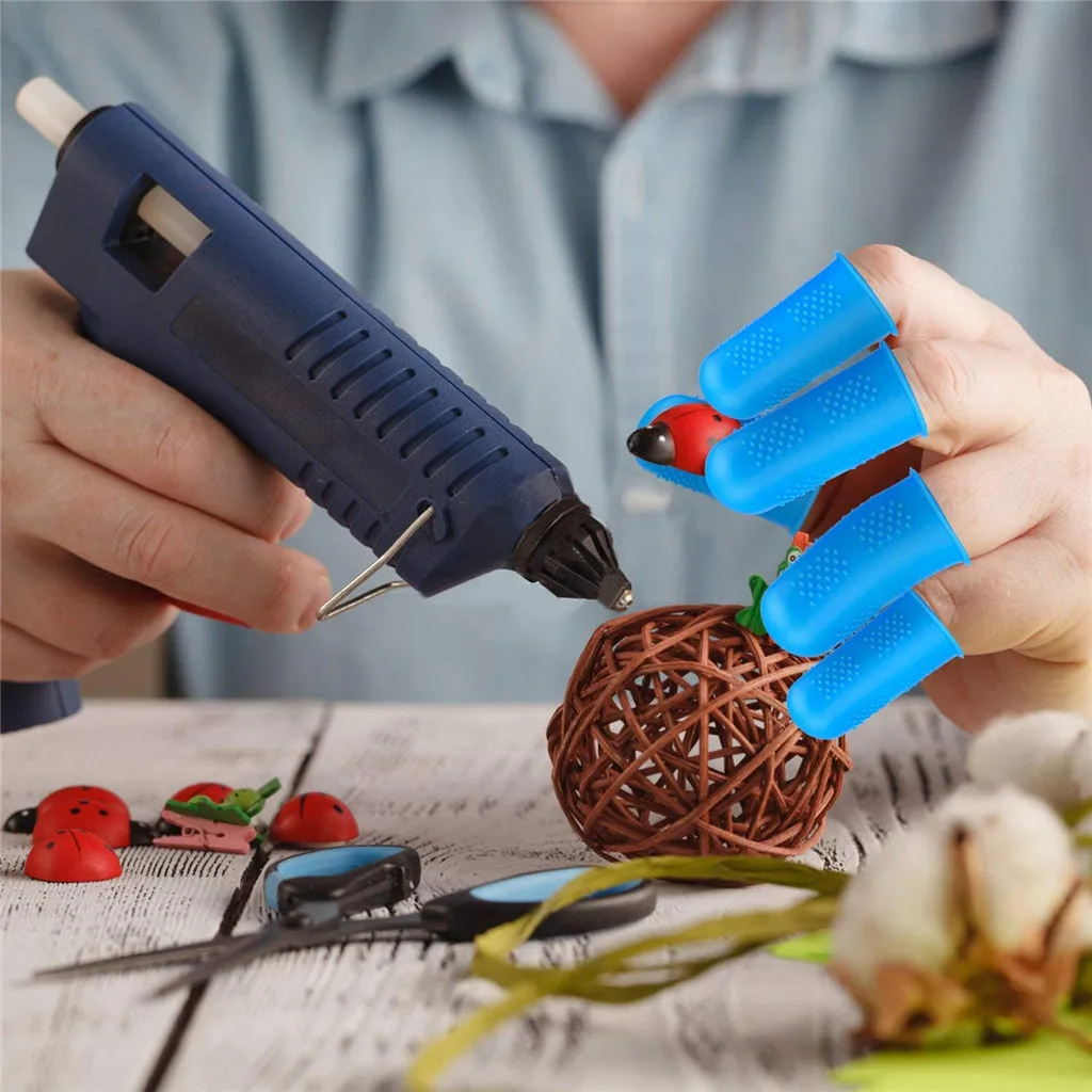 

Hot Glue Anti-scalding Finger Caps 12Pcs Silicone Finger Protectors In 3 Sizes Knife Finger Protection Kitchen Tool Gadgets hot
