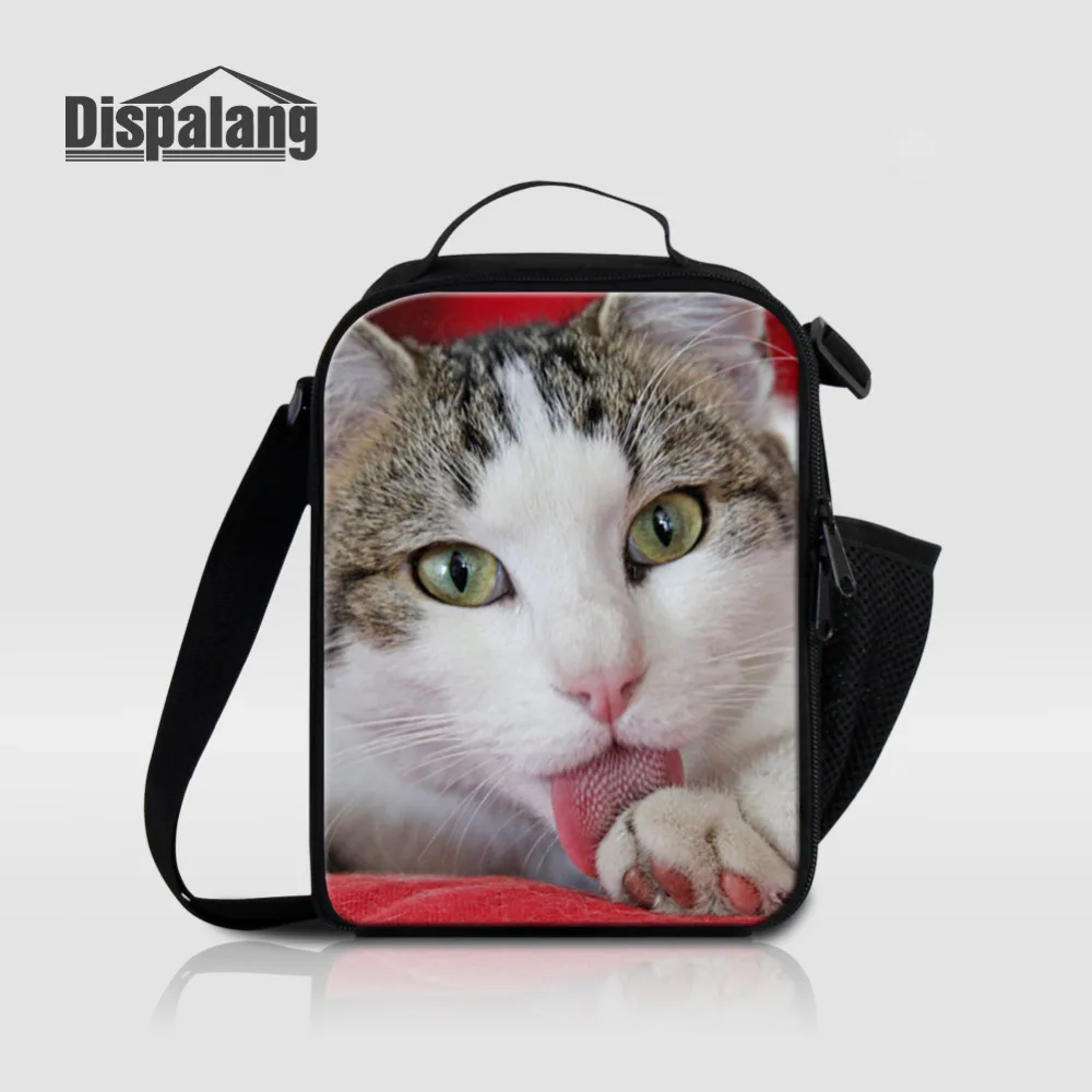 Dispalang Portable Insulated Lunch Bag Animal Cat Print Thermal Food ...