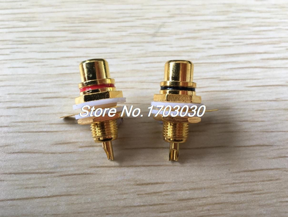 

6pcs AMPS Gold RCA Connector Femail Chassis Sockets