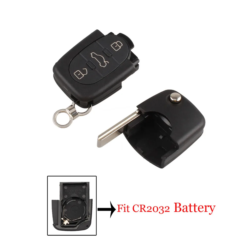 Чехол для пульта дистанционного управления BHKEY 2/3/4 чехол + лезвие Audi A2 A3 A4 A6 A8 TT CR2032