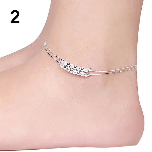 Женский браслет на щиколотке с цепочкой 925, ювелирный браслет на лодыжке, сексуальные сандалии, Пляжная нога для женщин, идеальный подарок - Окраска металла: 2