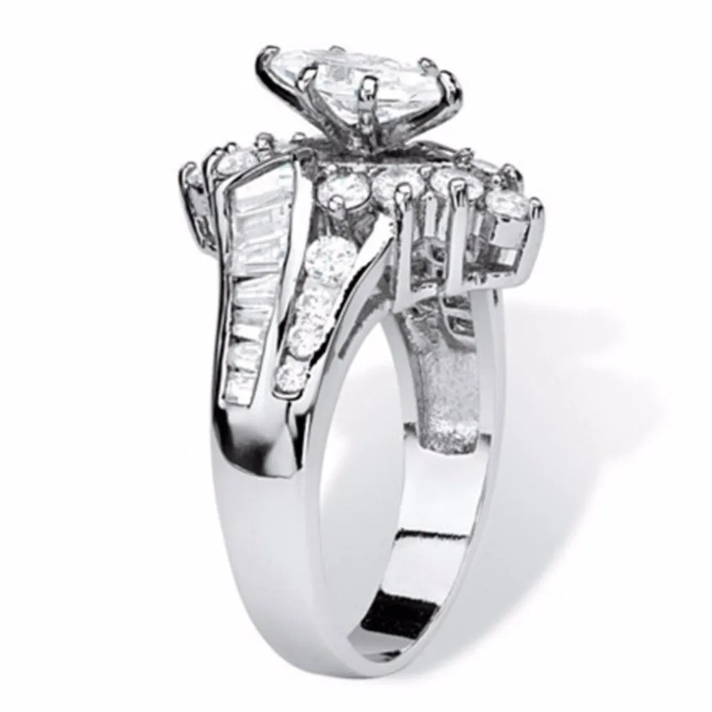 Пара колец для женщин креативный полый набор кольцо Кубического Циркония Круглый камень свадебные ювелирные изделия Прямая