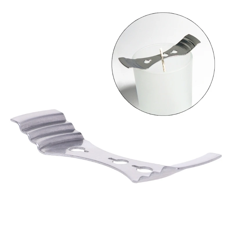 

DIY Candle Wick Clips Holder Fix Stainless Steel Stand Handmade Centering Device