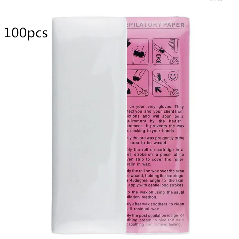 100pcs Removal Nonwoven Body Cloth Hair Remove Wax Paper Rolls High Quality Hair Removal Epilator Wax 3