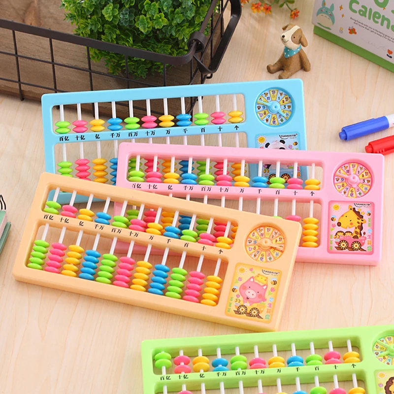 

1Pcs Montessori Color Chinese Soroban Abacus Arithmetic Kids School Learning Aid Tool Math Calculating Traditional Chinese toys
