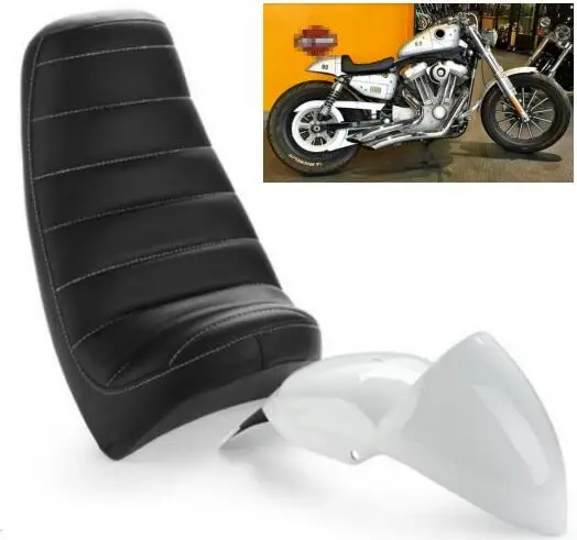 Кафе Racer Cowl Fender Tail раздел w/ Seat Для Harley Sportster XL 04-UP Custom | Автомобили и мотоциклы