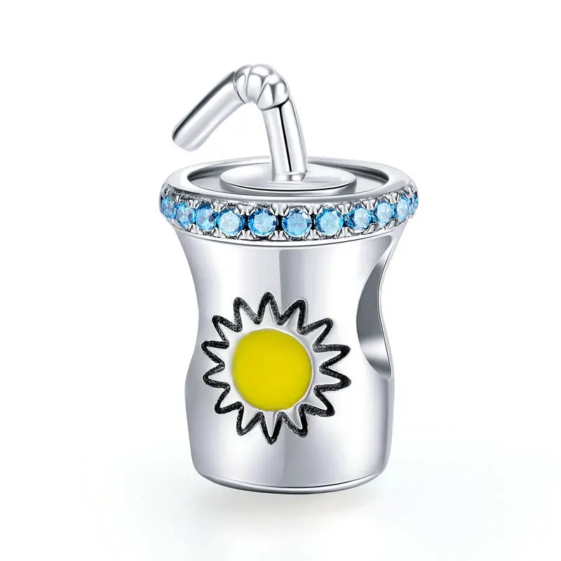 

MOWIMO Summer Beach Soft Drink Beads 925 Sterling Silver Bead Fit Original Pandora Bracelets Pendant DIY Jewelry Making BKC673