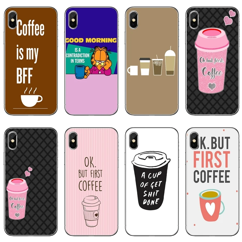 Смешные стильные мягкие Аксессуары Ok But First Coffee чехол для телефона Huawei P7 P8 P9 P10 P20 pro