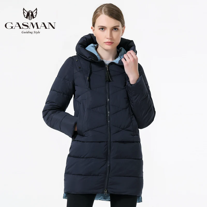 GASMAN 2018 New Winter Women Thickening Bio Down Jacket Fashion Hooded Thick Parka Short Casual Overcoats For Women Coats Winter