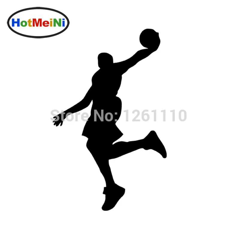 

HotMeiNi 10*16cm Sport Basketball Player Decal Vinyl Car Sticker For Wall Window SUV Truck Car Bumper Black/Sliver