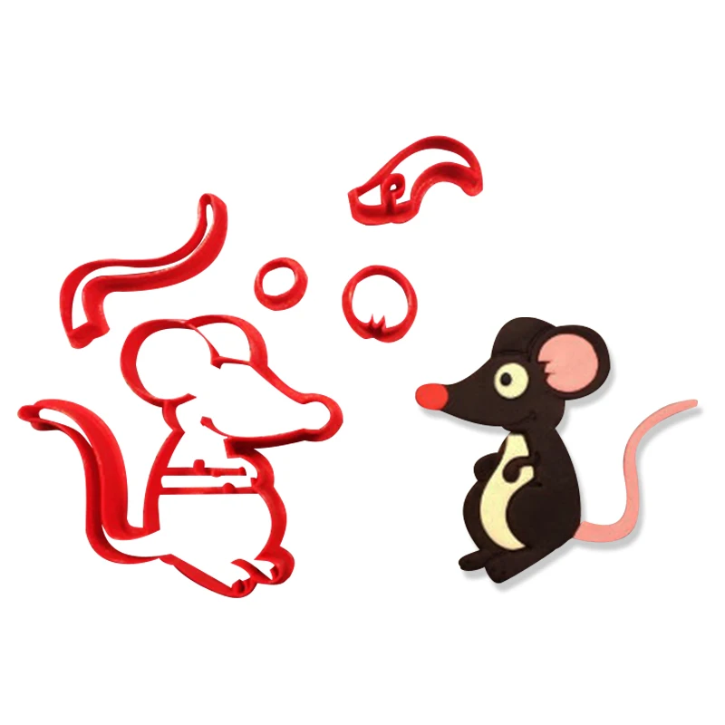 

Animal Mouse Cookie Cutter Custom Made 3D Printed Fondant Cake Decorating Tools Cookie Cutter Set Kitchen Accessories Tools