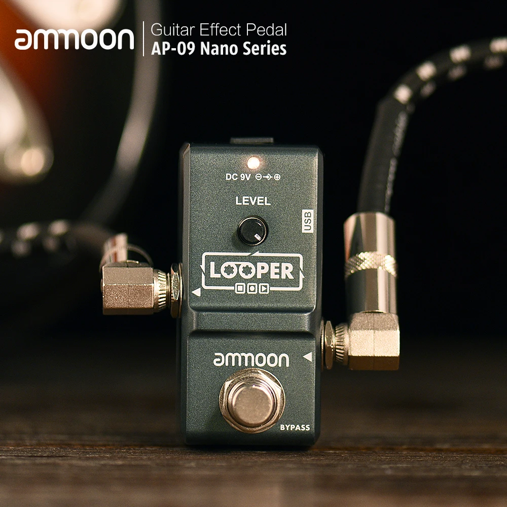 Ammoon AP-09 Looper гитарная педаль Nano серии петля педаль эффектов для электрогитары True Bypass неограниченное количество накладных гитарных частей