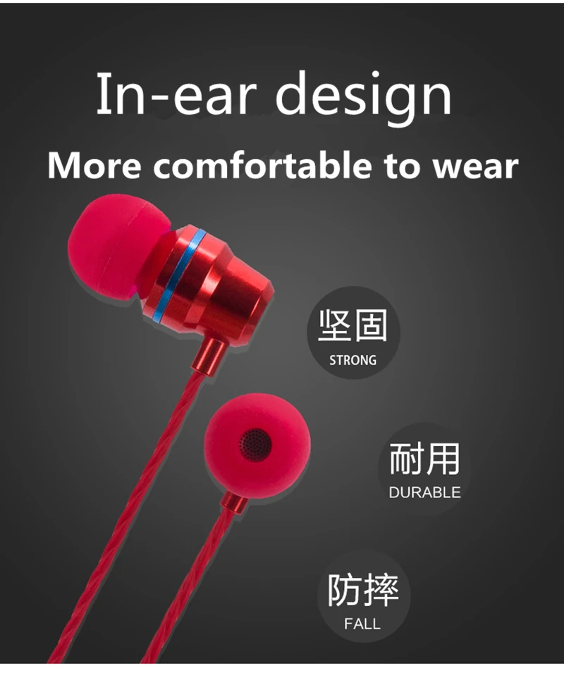 YODELI B5 In Ear Earphone 3.5mm Wired Earbuds Colorful Bass Headset Earphones with Mic for Mobile phone Universal MP3 MP4 PC (5)