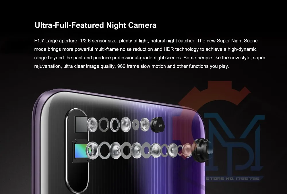 Мобильный телефон Realme X Lite, 6,3 дюймов, 4 Гб ОЗУ, 64 Гб ПЗУ, Восьмиядерный процессор Snapdragon 710, Android 9,0, двойная задняя камера смартфона