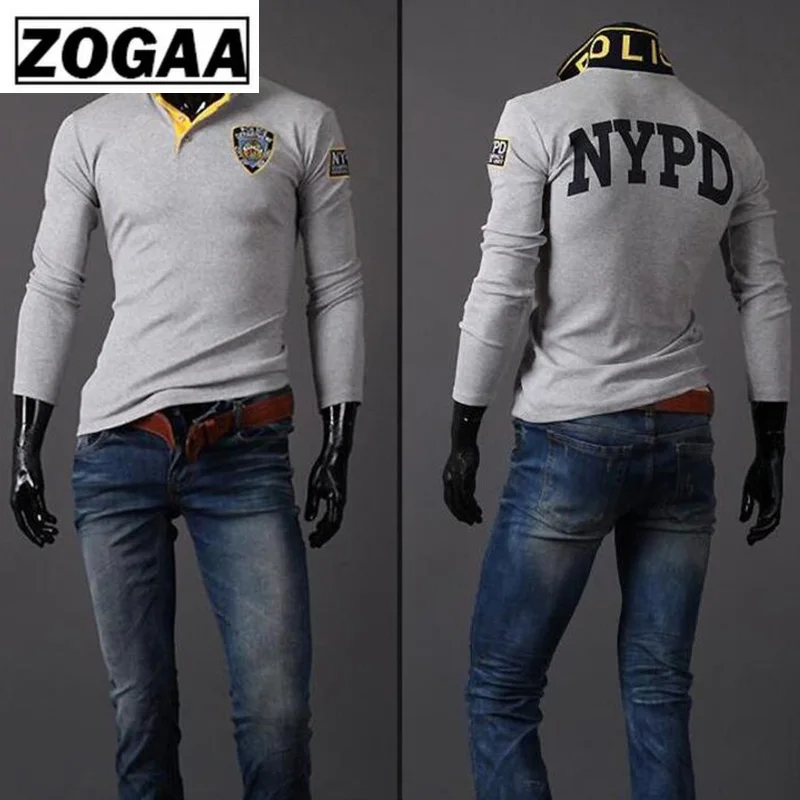 חולצה פולו לגבר שרוול ארוך NYPD