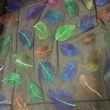 Embroidered Lace Fabric 130cm wide Colorful Feathers French Lace Mesh Fabric High-quality Embroidered Net Fabric lace 5 Yards Arts Embroidered Lace Fabric 130cm wide Colorful Feathers French Lace Mesh Fabric High-quality Embroidered Net Fabric lace 5 Yards Arts