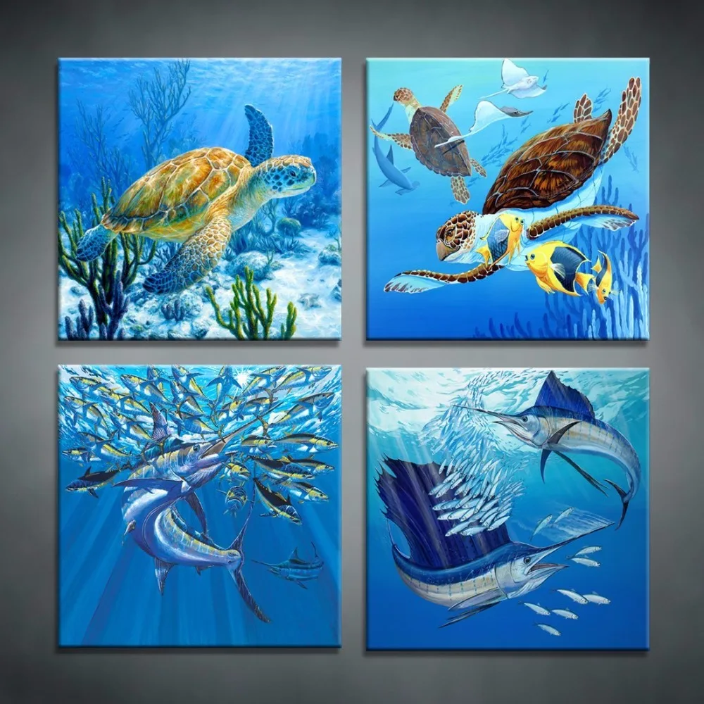 TURTLE CANVAS PRINT PICTURE ABSTRACT WALL ART HOME DECOR FREE DELIVERY