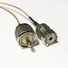 UHF косичка кабель мужчины PL259 переключатель женщина SO239 разъем адаптера RG178 15 см 6"