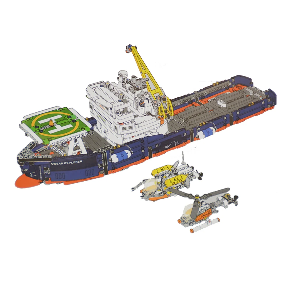 

1347pcs Genuine New Technic Series The Searching Ship Set Educational Building Blocks DIY Bricks Toys 42064