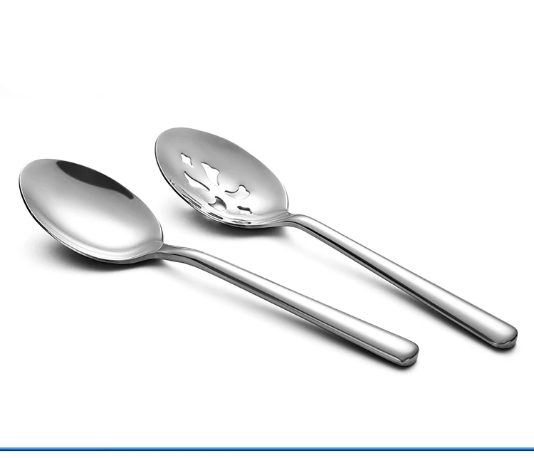 

Zhenku Serving Spoon Set Slotted Skimmer Conlander Stainless Steel Durable Quality Extra Fine Buffet Party Dinner Serverware Set