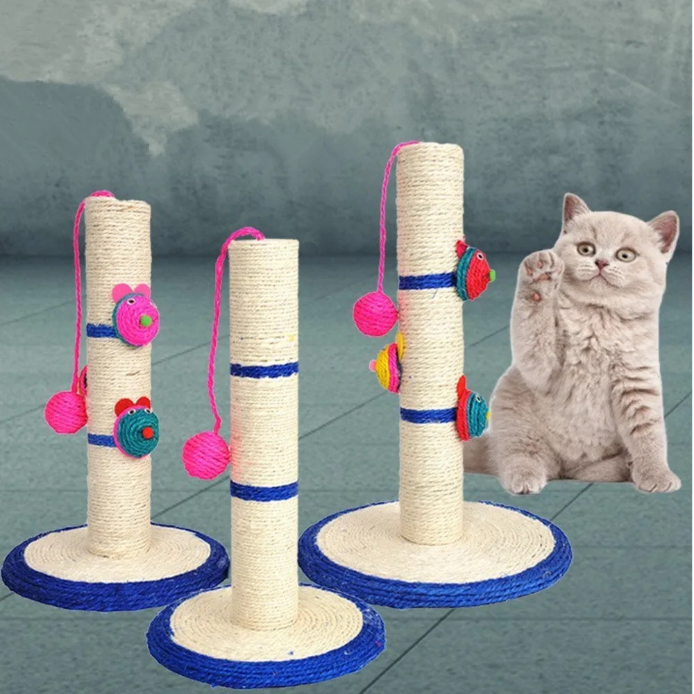 Sisal Cat Scratching Tree Tower Pet Scratch Board Training Toy For Cats Toy Creative Rolling