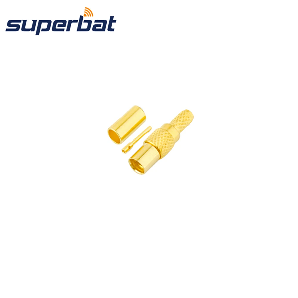 Superbat MMCX обжимной разъем Женский радиочастотный коаксиальный для кабеля RG174 RG188A