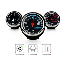 Enfeites de carro Termômetro Auto Relógio Carro Termômetro Higrômetro Higrômetro Relógio de Quartzo Relógio Eletrônico Automotivo