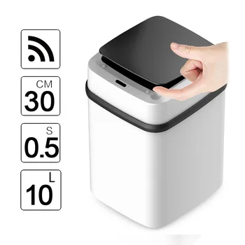 

10L Automatic Touchless Intelligent induction Motion Sensor Kitchen Trash Can Wide Opening Sensor Eco-friendly Waste Garbage Bin