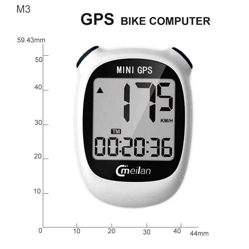 Meilan GPS Bike computer bicycle GPS Speedometer M3 Speed Altitude DST Ride time Wireless waterproof bicycle computer