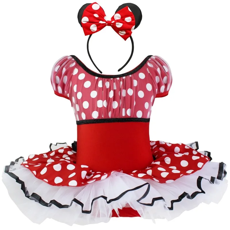 Детские танцевальные балетные платья для девочек; платье на Хэллоуин; рождественское представление; костюм с изображением мышки и страны чудес; платье-пачка с ушками и повязкой на голову