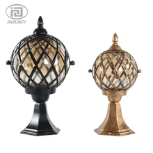 Европейский Винтаж садовая осветительная колонна вилла Стекло водонепроницаемые уличные фонари газонной травы светодиодный пол дворовый фонарь IP65