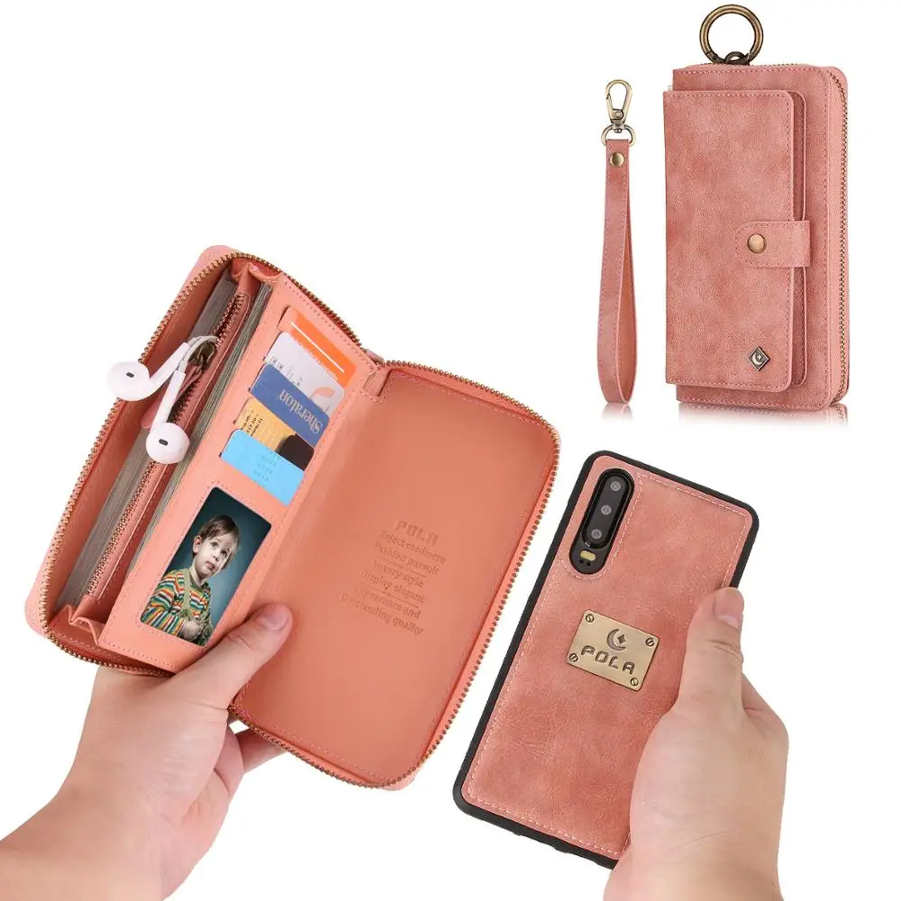 For Huawei P30 Pro P30 Lite Nova 4 Case Multi-functional fashion zipper Wallet Leather Case Flip Stand Cover Mobile Phone Bag