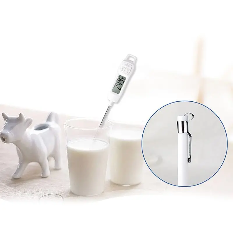 

Instant Read Digital Cooking/Candy Thermometer with Super Long Probe for Kitchen BBQ Grill Smoker Oil Milk Yogurt Meat