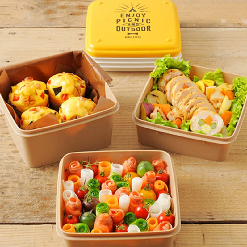 3 Layers Large Capacity Microwavable Lunch Box Plastic Lunchbox Adult Picnic Camping Bento Boxs Japanese China Dinnerware Set