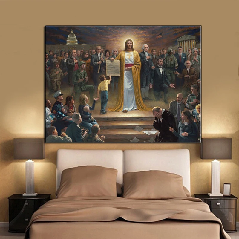 

HD Printed Jesus Come to Earth Oil Painting Poster On Canvas Art Wall Canvas Painting for Living Room Home Decor Gift Frameless