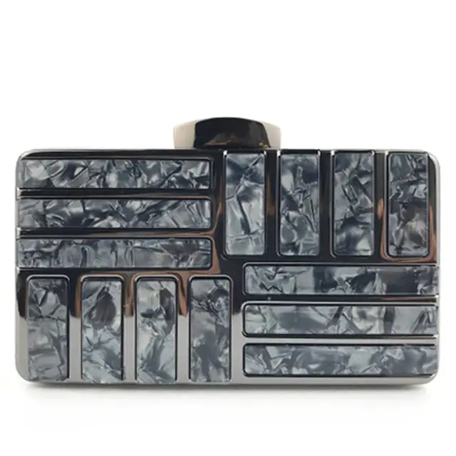 silver geometric figure bag