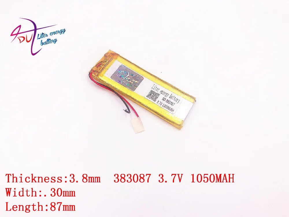 

lithium Tablet polymer battery 383087 3.7V 1050mAh 353085 403085 353090 403090 tablet computer game MP4 MP5 navigator