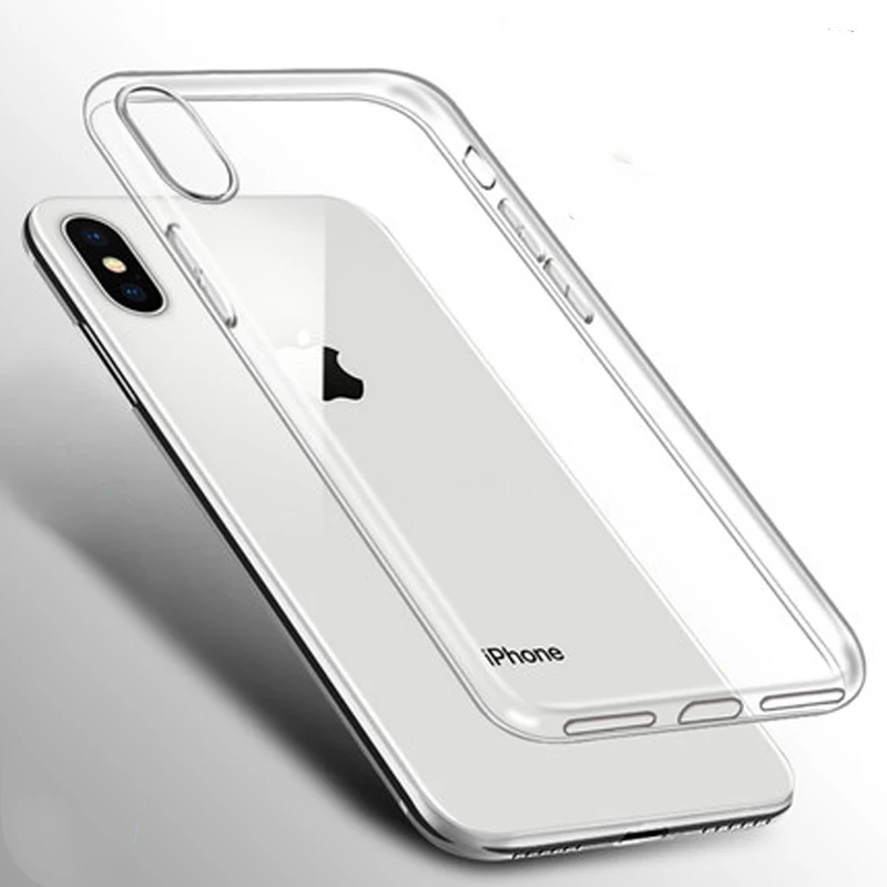 Мягкий силиконовый чехол из ТПУ для iPhone XS XR MAX X полностью прозрачная задняя