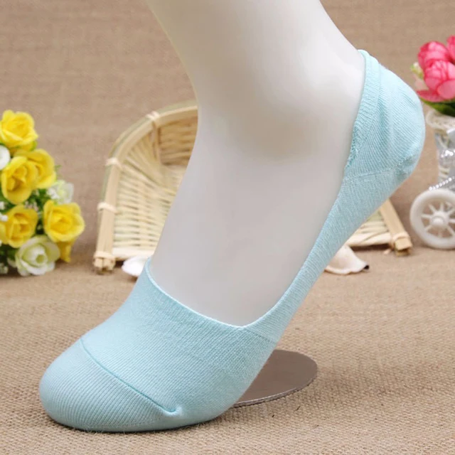 7Pair Ladies Boat Socks Slipper Low Cut Socks Women Home Slippers Casual Breathable Non-Slip Invisible Socks For Girls