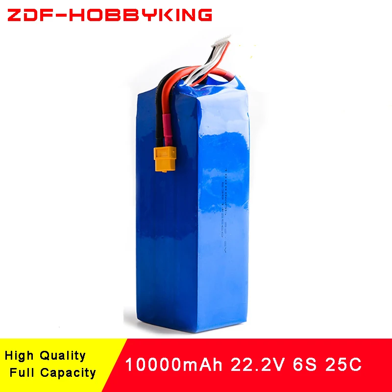 

ZDF Full Capacity 6S 22.2V 10000mah 25C Special battery for model aircraft plant protection machine Quadcopter Airplane Drone
