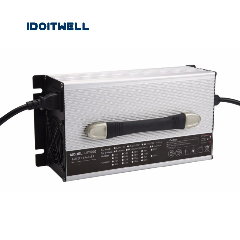Настроенная 1500W серия 12V 80A 24V 45A 36V 30A 48V 25A 60V 20A 72V 16A зарядное устройство для свинцово