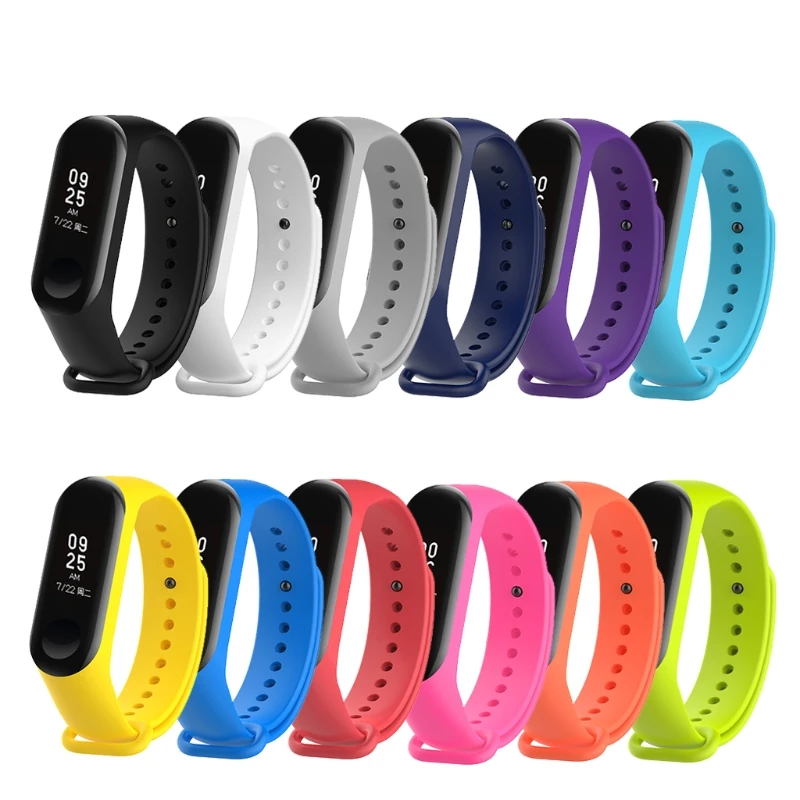Ремешок на запястье для Xiaomi miband 3 ремешок Mi Band оригинальный сменный Цветной
