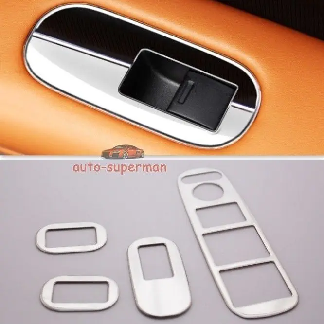 

304 Steel Door Window switch panel cover Chrome For Honda Vezel HRV 2015 2016
