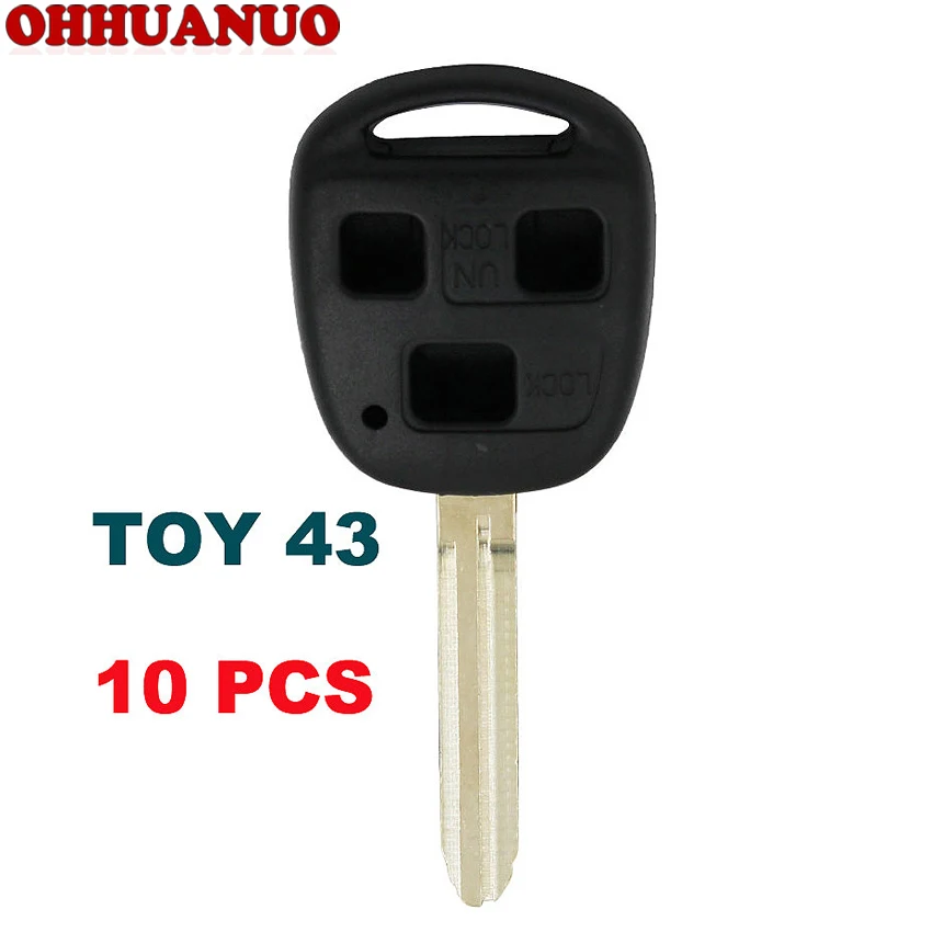SALE ! 10 PCS/LOT, 3 Buttons Remote Key Replacement Case Shell For