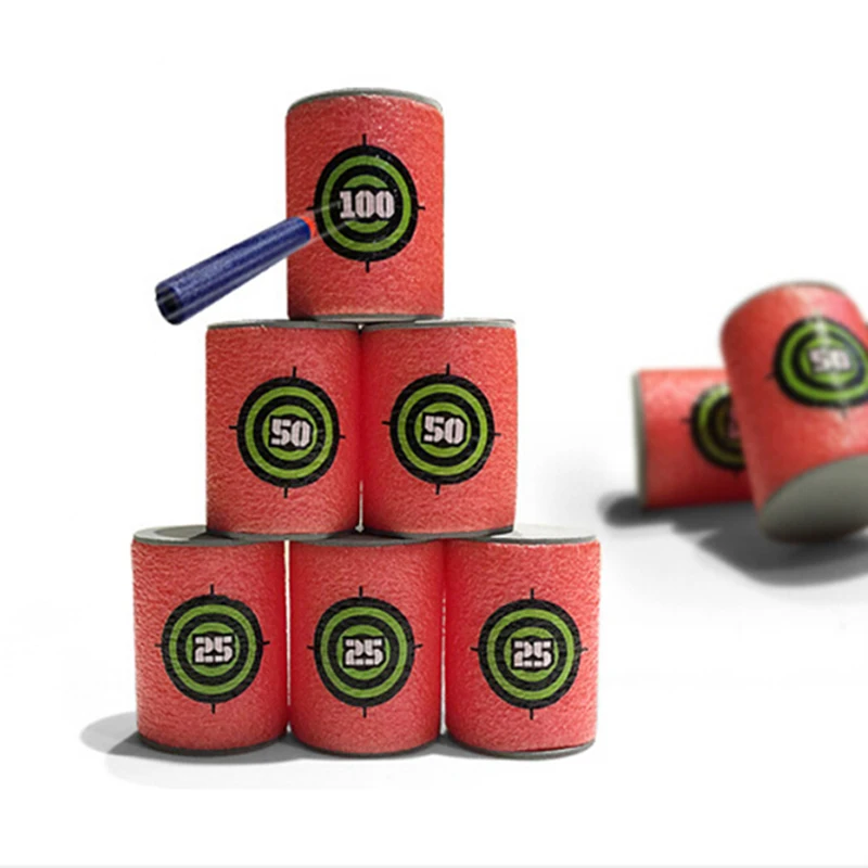 6Pcs Delicate EVA Soft Bullet Target for Toy Guns Elite Series Blasters kids Toy Gun