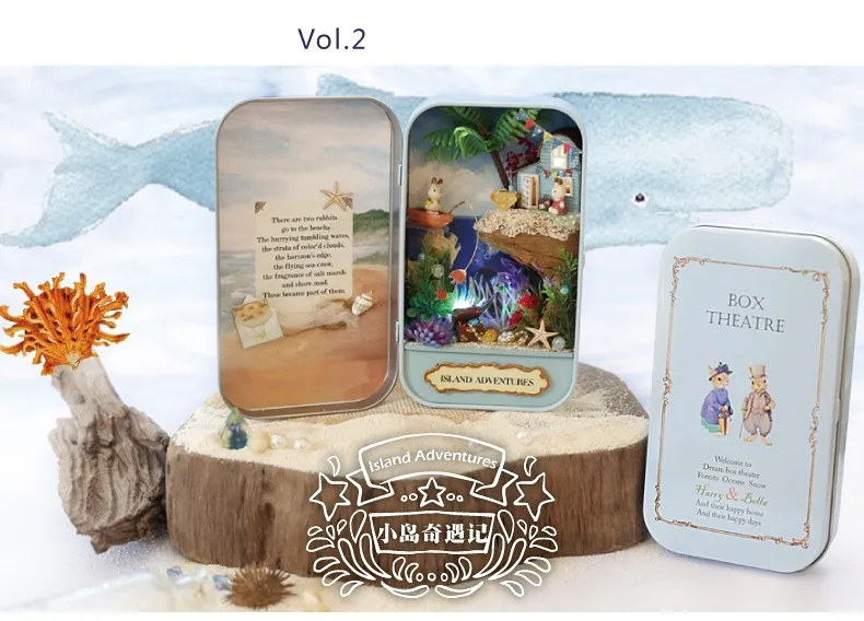 Cutebee DIY миниатюрный дом с мебели светодиодный музыкальный пылезащитный чехол модель строительные блоки игрушки для детей Casa Newv1-v3