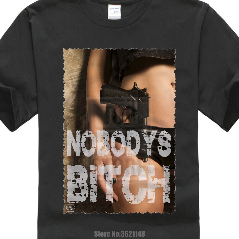 Bad Bitch - US $8.49 15% OFF|Sexy Hot Girl Swag Nobody'S Gun Bad Bitch Porn Porno 100%  Cotton Men Women T Shirt Tees Custom 0427098-in T-Shirts from Men's ...