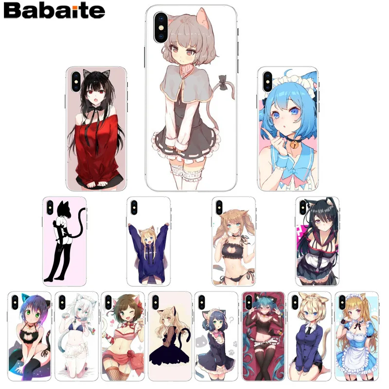 

Babaite Sexy cartoon the anime kawaii Girl Cat Soft TPU Phone Case for iPhone 8 7 6 6S Plus 5 5S SE XR X XS MAX Coque Shell