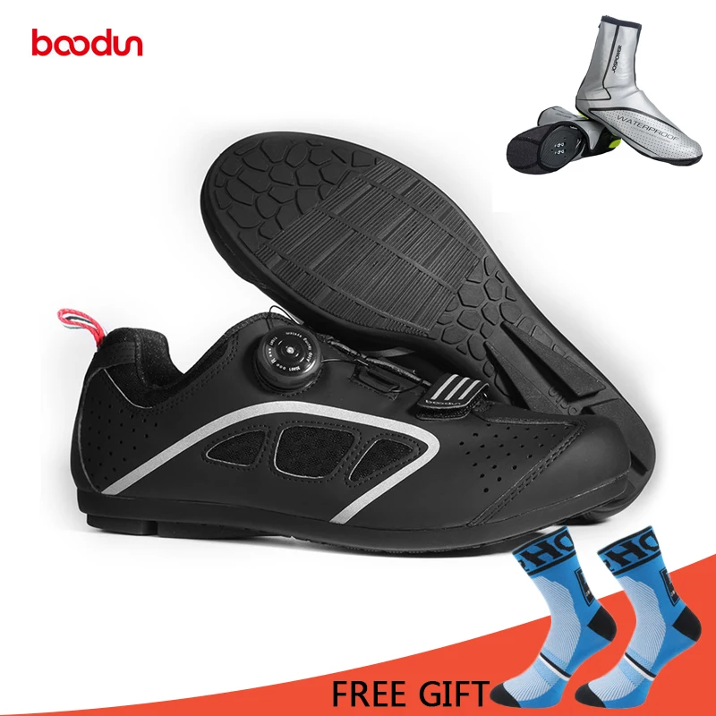Мужская обувь для велоспорта Boodun дышащая велосипедная MTB на резиновой подошве