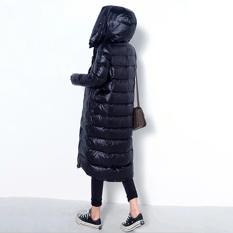 Women's down jacket 2018 Fashion New Women's down jacket Hight Quality hooded long coat female winter warm chaqueta mujer coat
